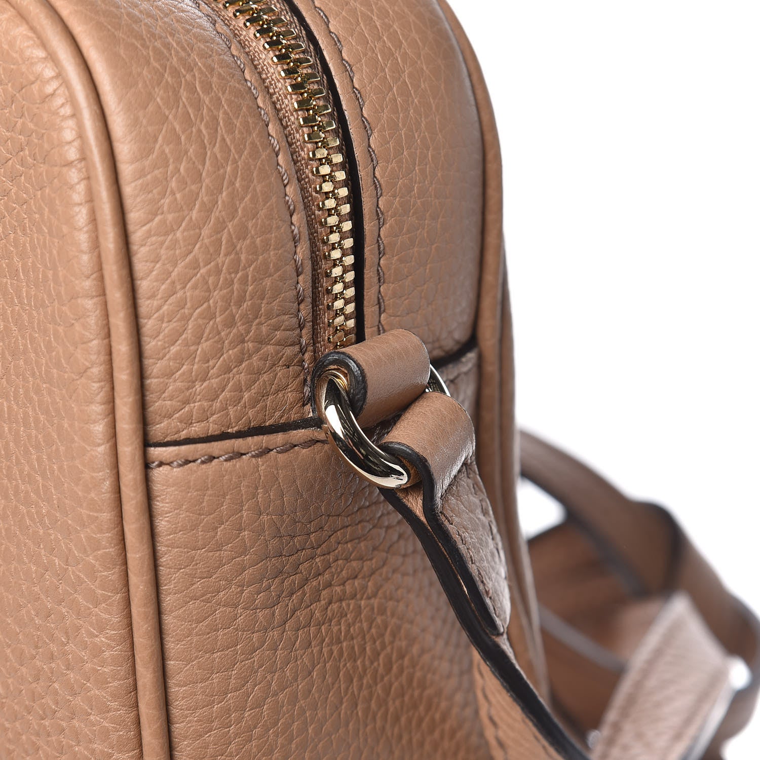 Gucci Pebbled Calfskin Small Soho Disco Bag Camelia 12 of 12