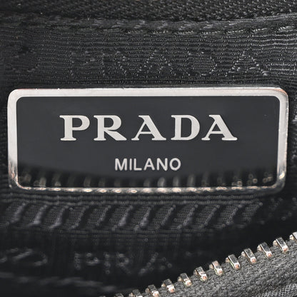 Prada Re-Nylon Triangle Padded Patchwork Shoulder Bag Black 5 of 10