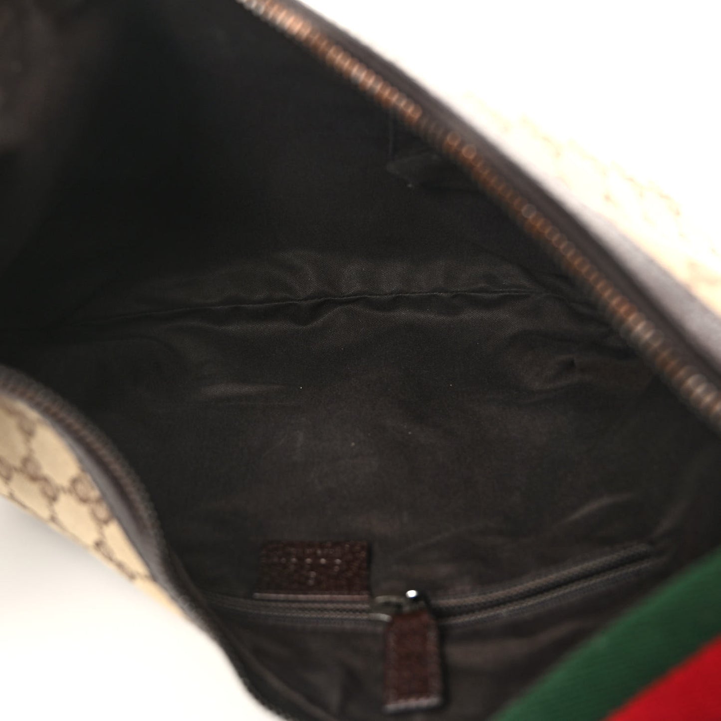 Monogram Web Medium Half Moon Hobo Dark Brown