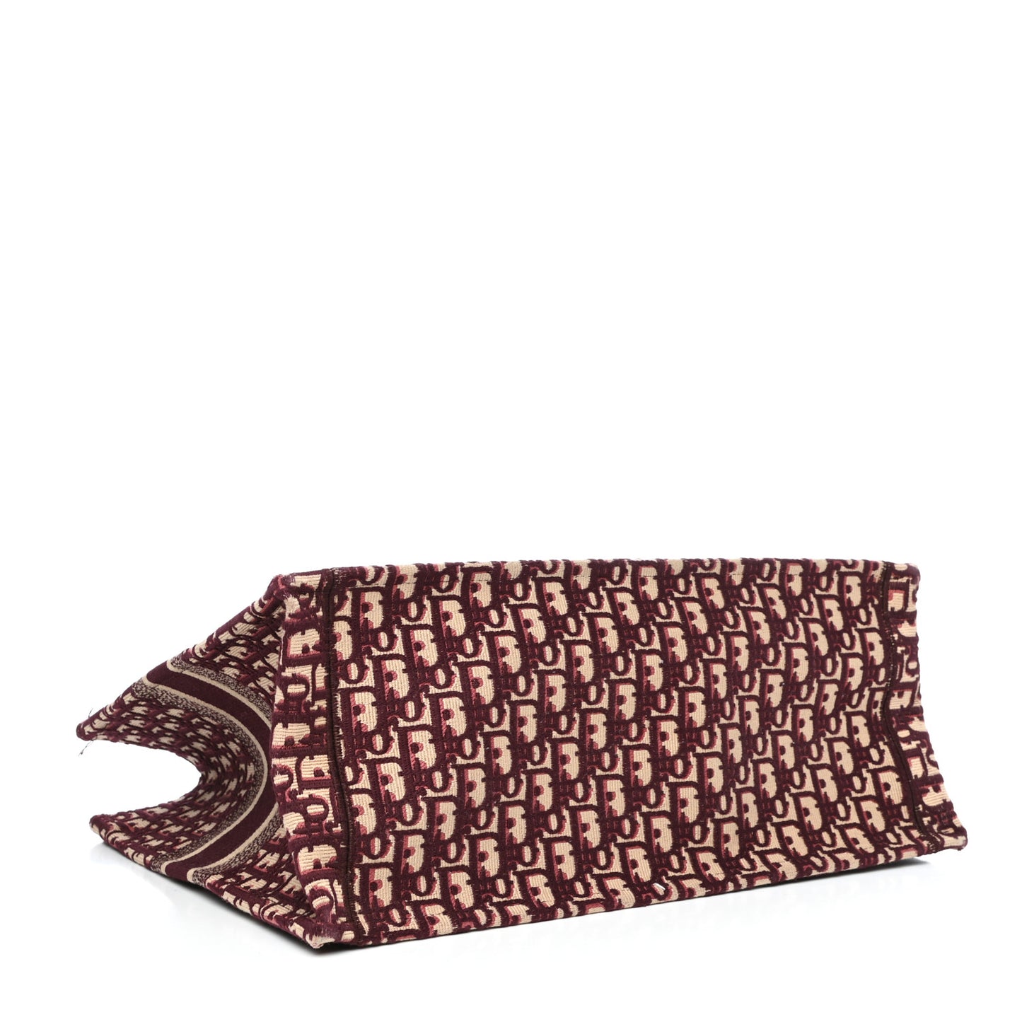Oblique Large Book Tote Burgundy Multicolor