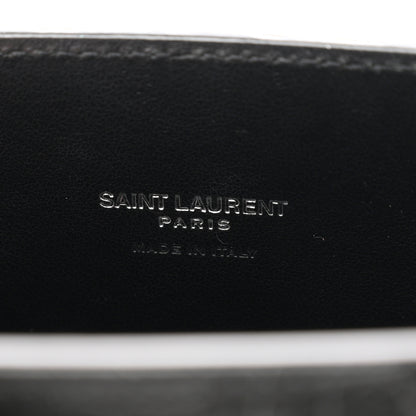 Saint Laurent Calfskin Crocodile Embossed Nano Sac De Jour Black 6 of 10