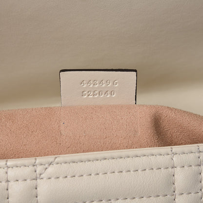 Gucci Calfskin Matelasse Studded Medium GG Marmont Shoulder Bag White 8 of 13