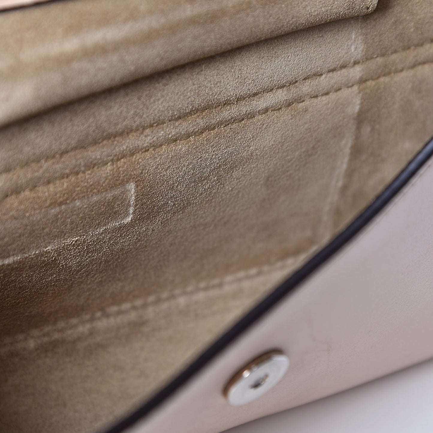 Suede Calfskin Mini Faye Shoulder Bag Cement Pink