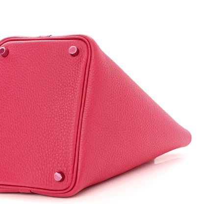 Hermes Taurillon Clemence Monochrome Picotin Lock 18 PM Rose Mexico 10 of 10