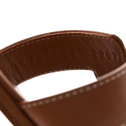 Hermes Box Calfskin Oran Sandals 36.5 Gold 7 of 8