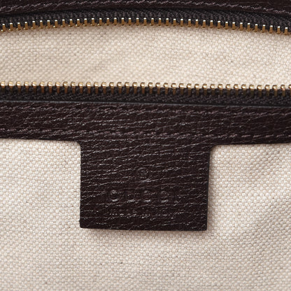Gucci Monogram Vintage Web Medium Webby Bee Boston Dark Brown 8 of 9