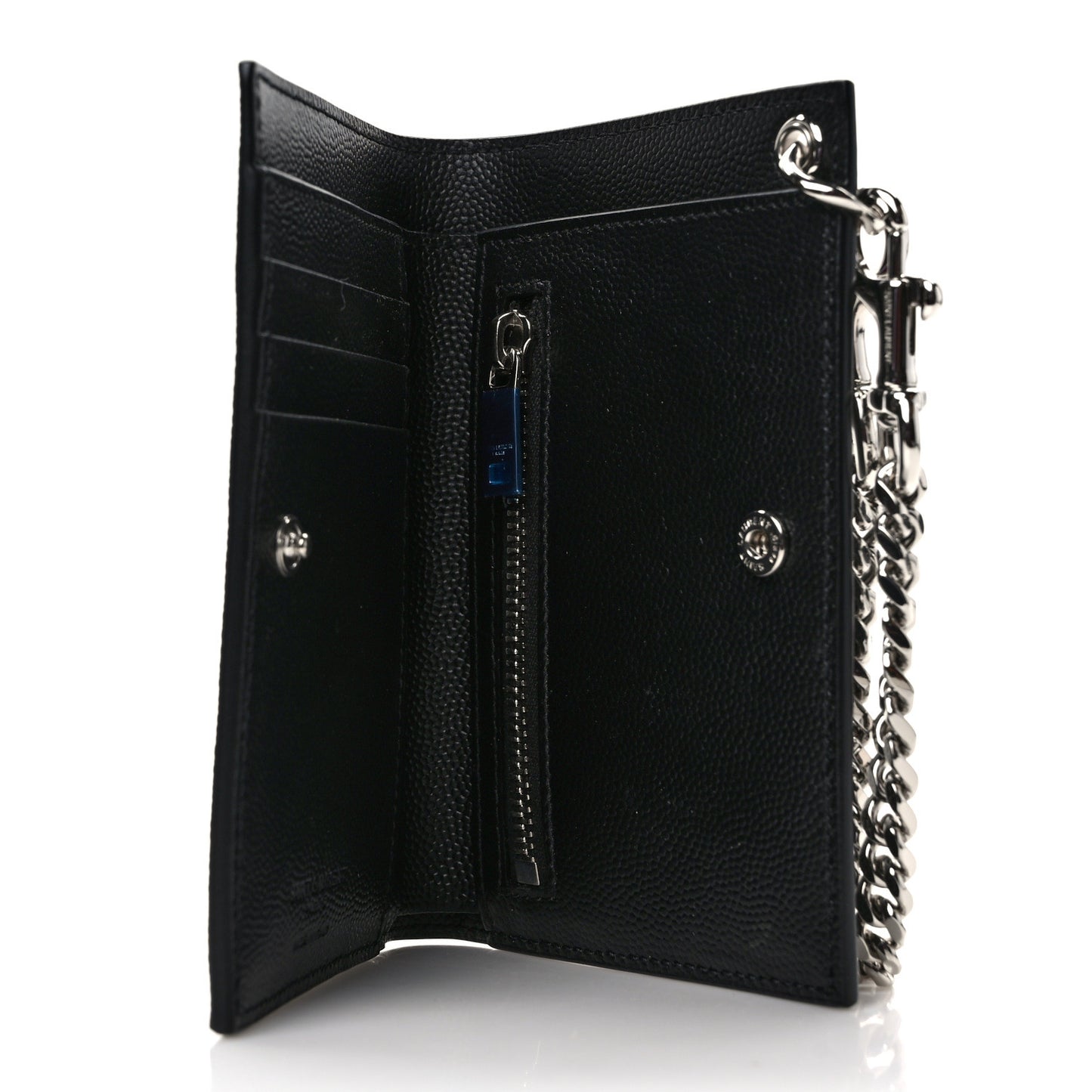 Grain De Poudre North South Chain Wallet Black