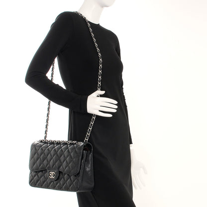 Chanel Caviar Quilted Jumbo Double Flap Black 2 of 8