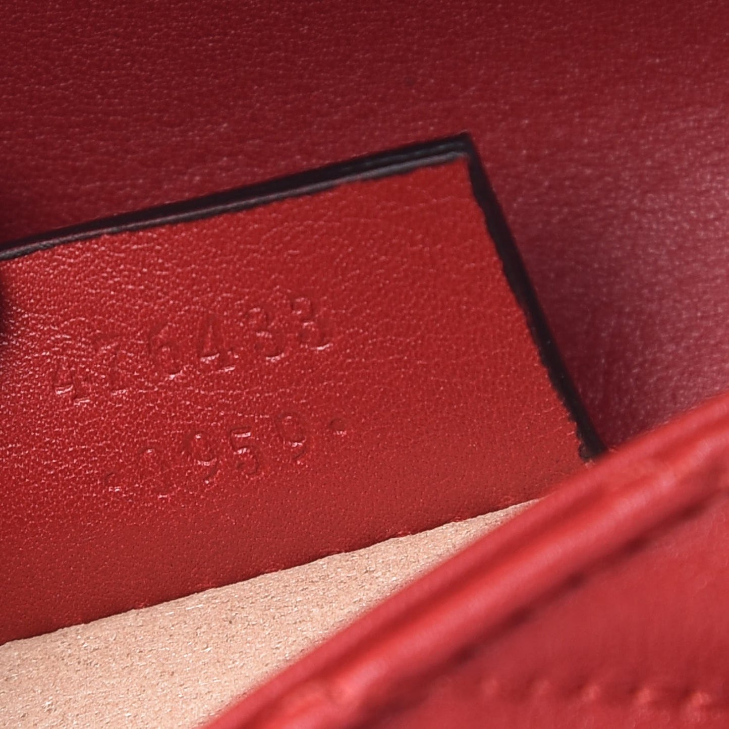 Calfskin Matelasse Super Mini GG Marmont Shoulder Bag Hibiscus Red