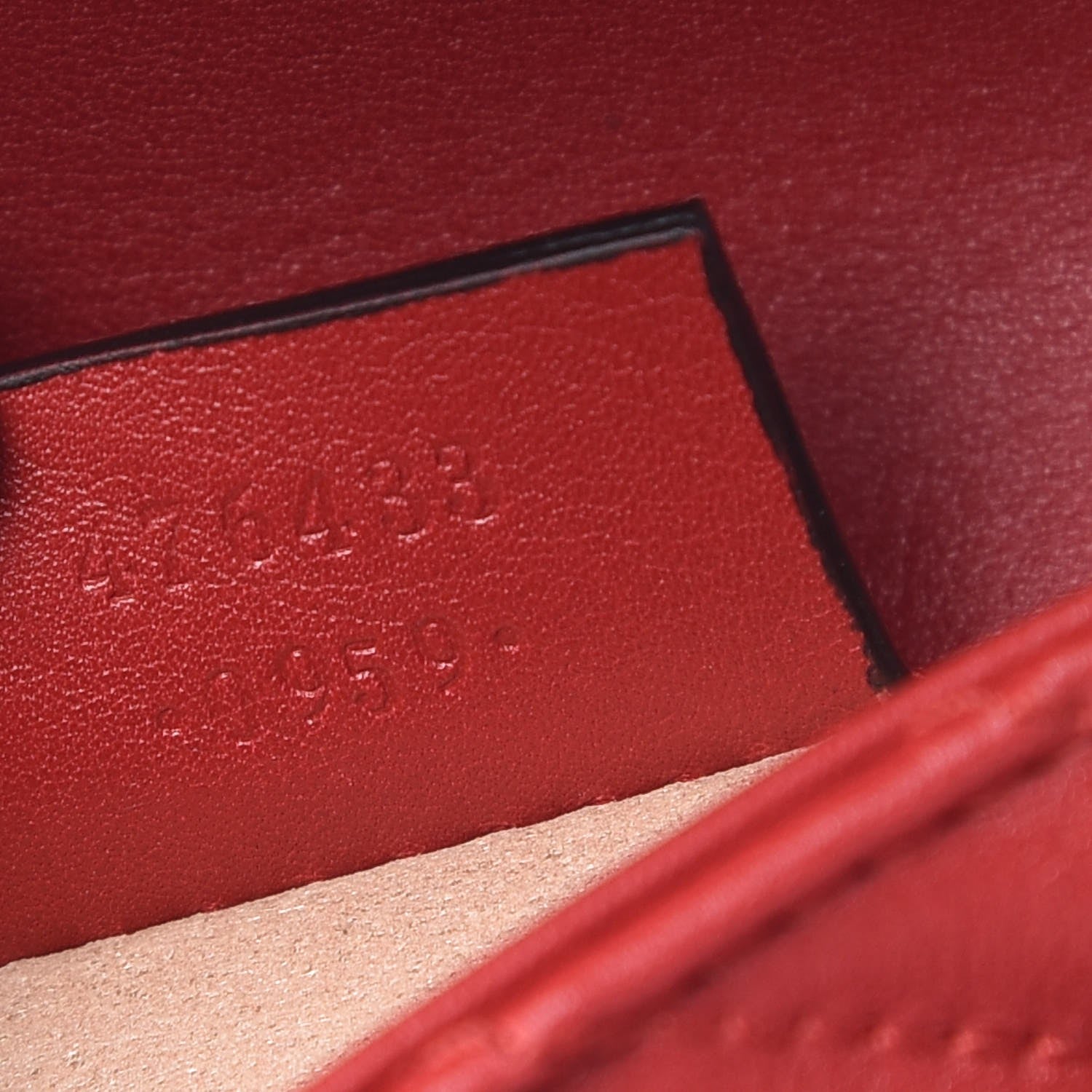 Gucci Calfskin Matelasse Super Mini GG Marmont Shoulder Bag Hibiscus Red 7 of 8