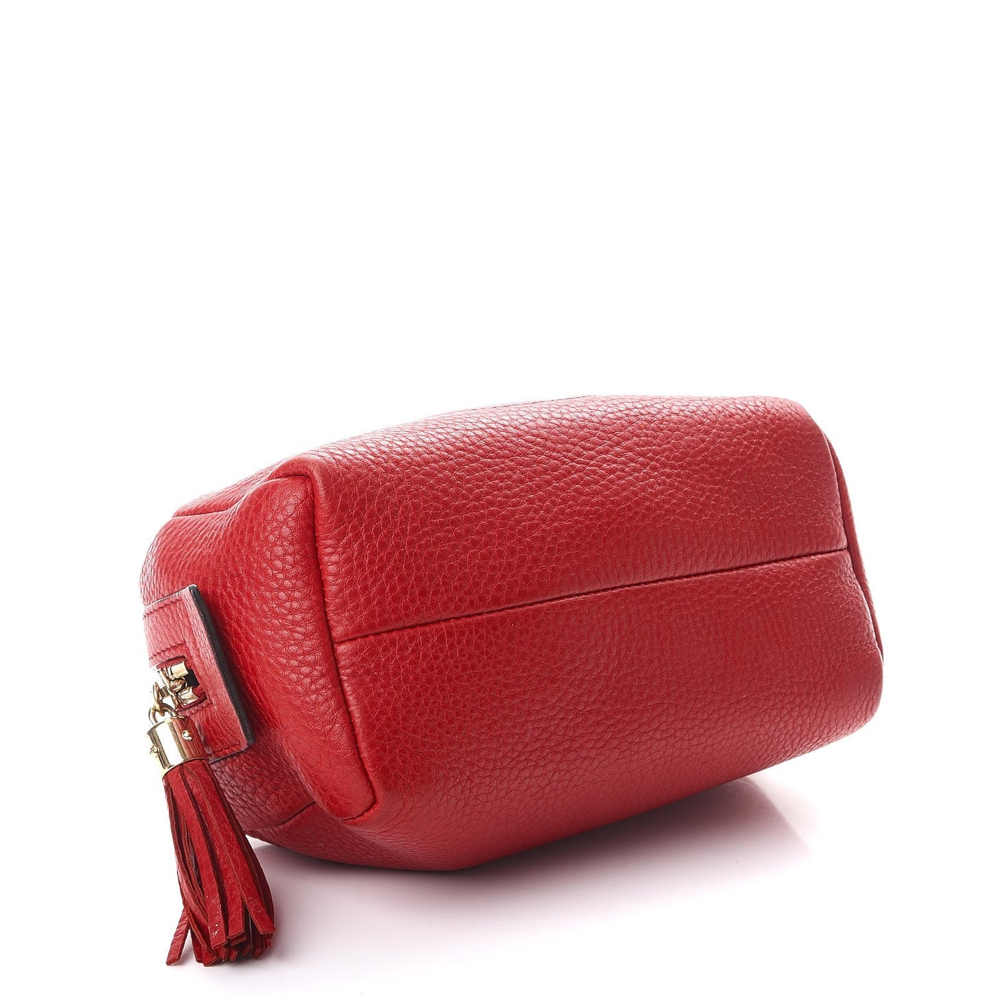 Pebbled Calfskin Medium Soho Cosmetic Case Red