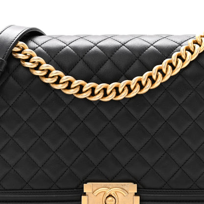 Chanel Lambskin Quilted New Medium Boy Flap Black 8 of 10