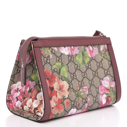 Gucci GG Supreme Monogram Blooms Small Cosmetic Case Beige Multicolor Dry Rose 3 of 11