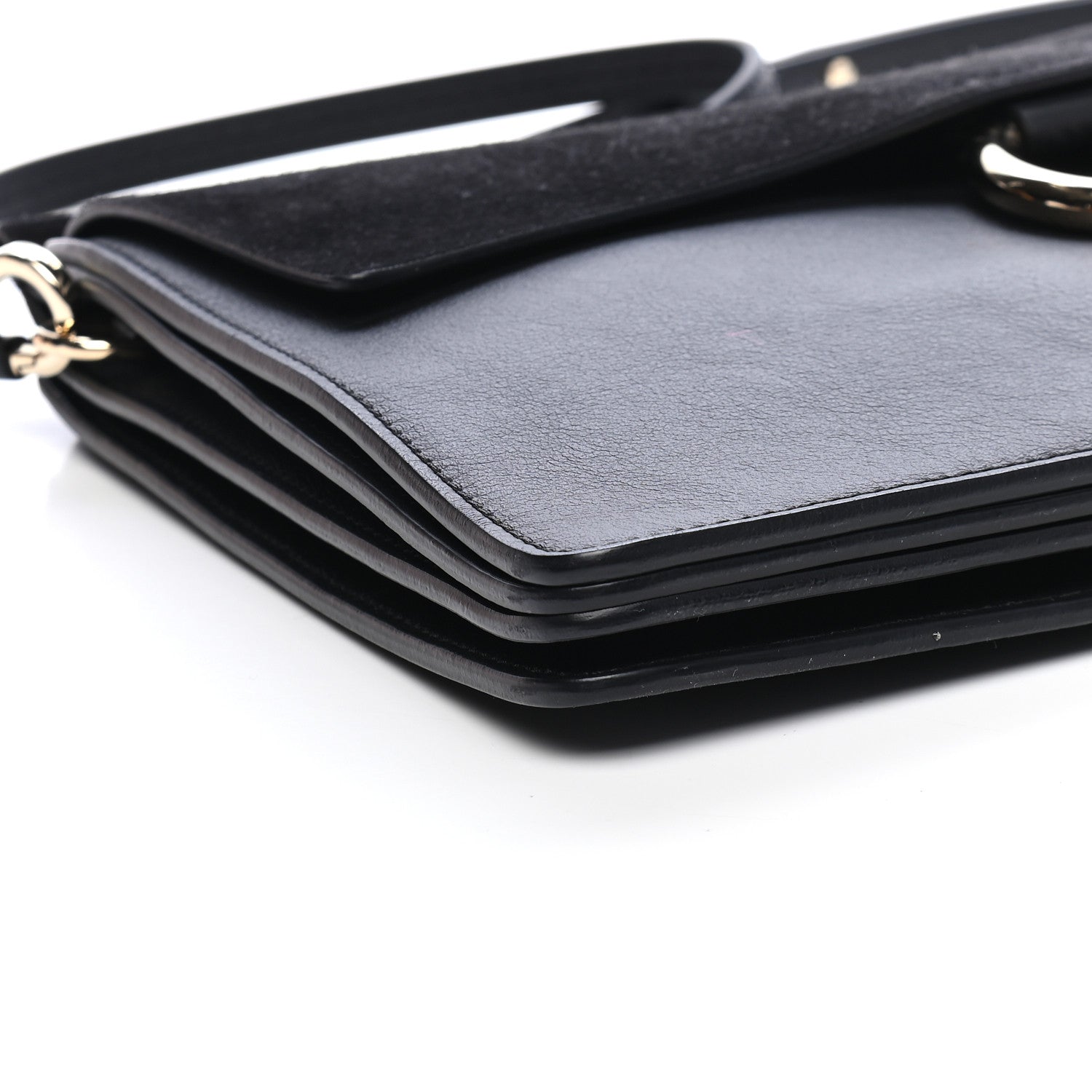 Chloe Suede Calfskin Medium Faye Shoulder Bag Black 5 of 9