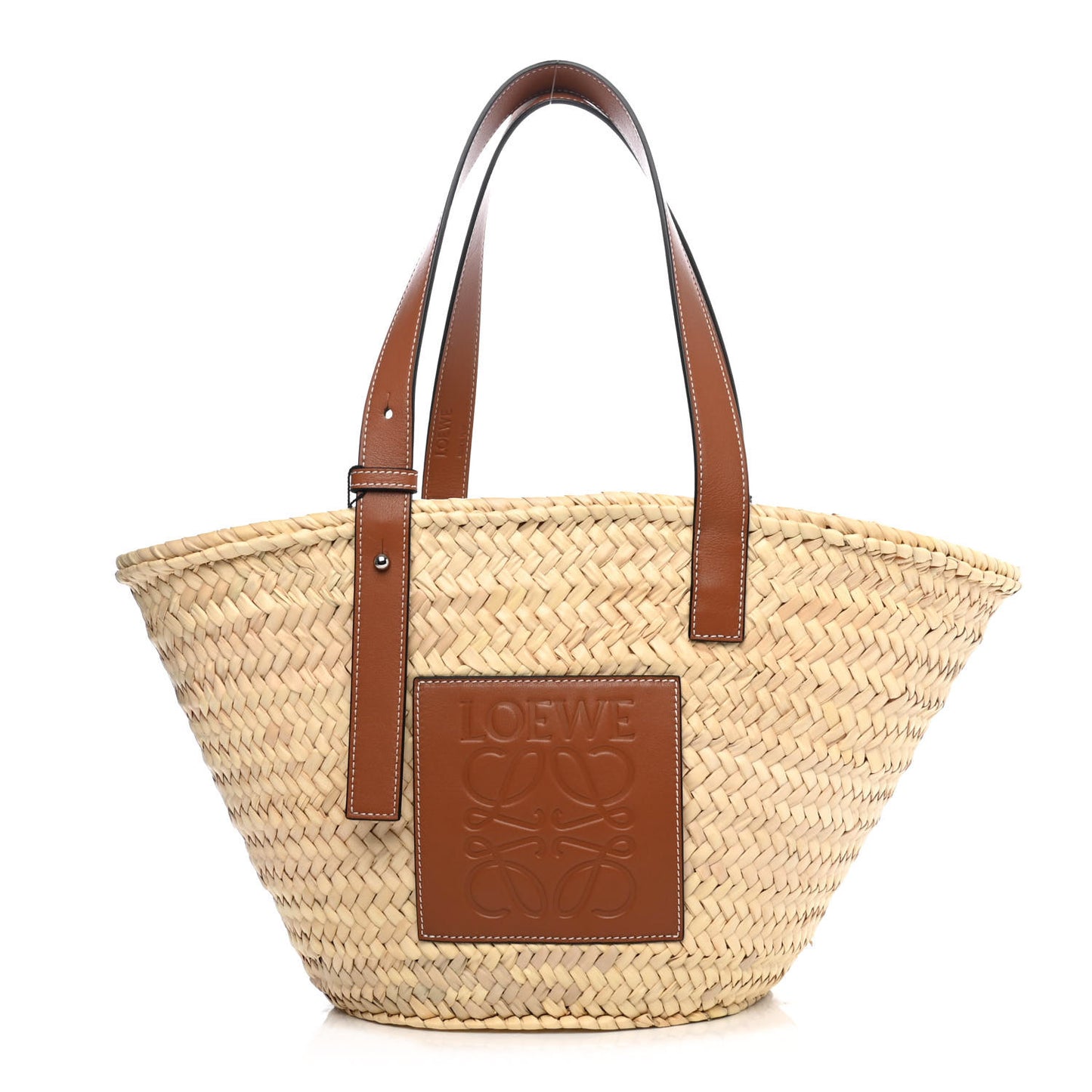 Raffia Basket Tote Bag Natural Tan