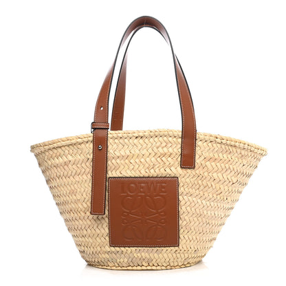 Loewe Raffia Basket Tote Bag Natural Tan 1 of 4