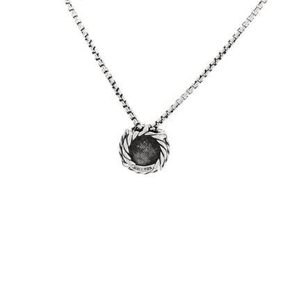 David Yurman Sterling Silver Black Onyx 8mm Petite Chatelaine Pendant Necklace 5 of 5