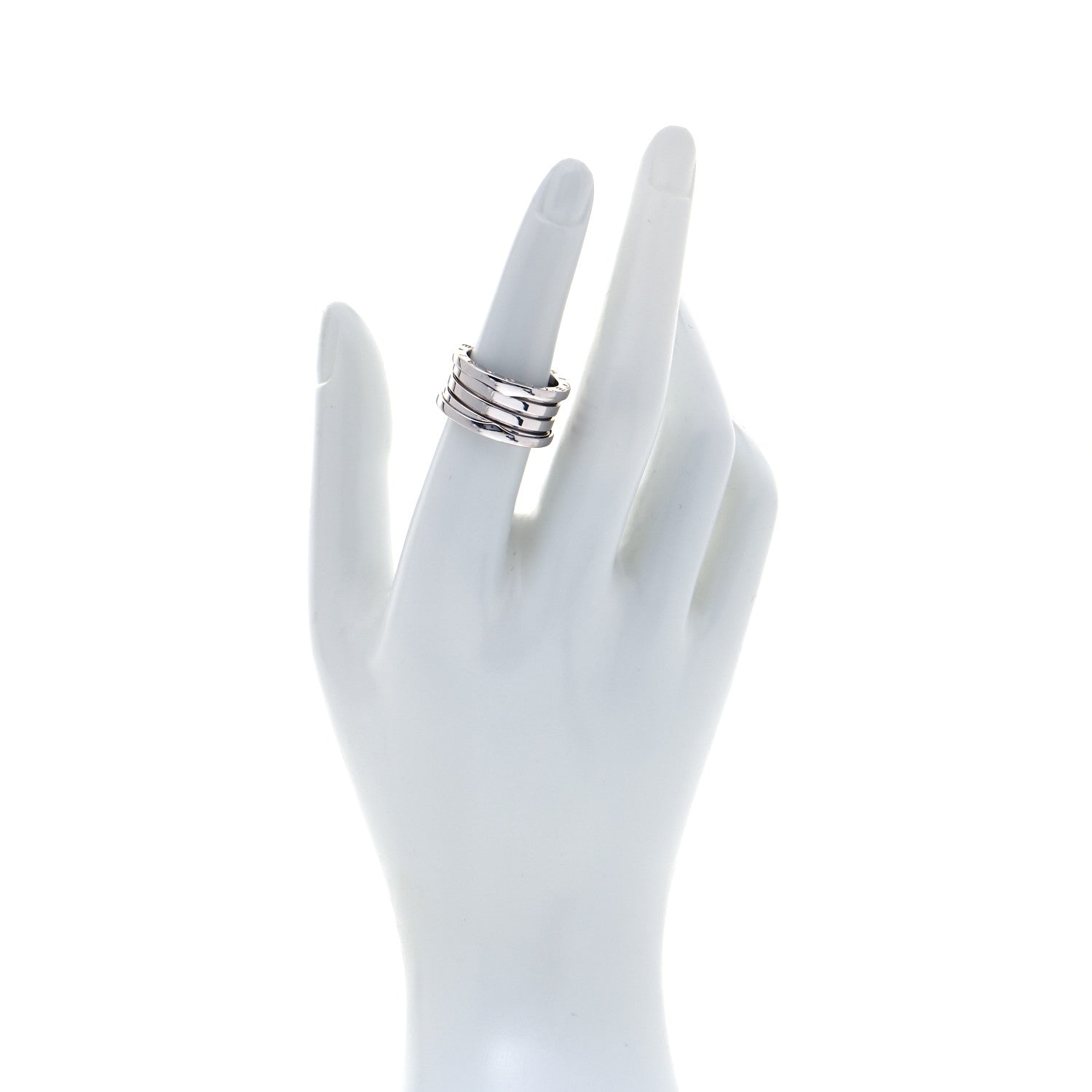 Bulgari 18K White Gold B.Zero1 Four-Band Ring 54 7 2 of 5
