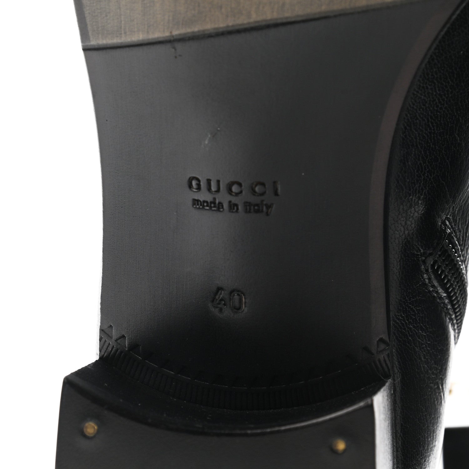 Gucci Goatskin Kitten Chain Horsebit Ankle Boots 40 Black 7 of 11