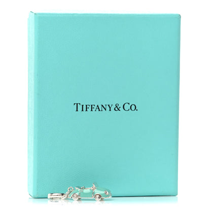 Tiffany Sterling Silver Enamel Car Charm Blue 6 of 6