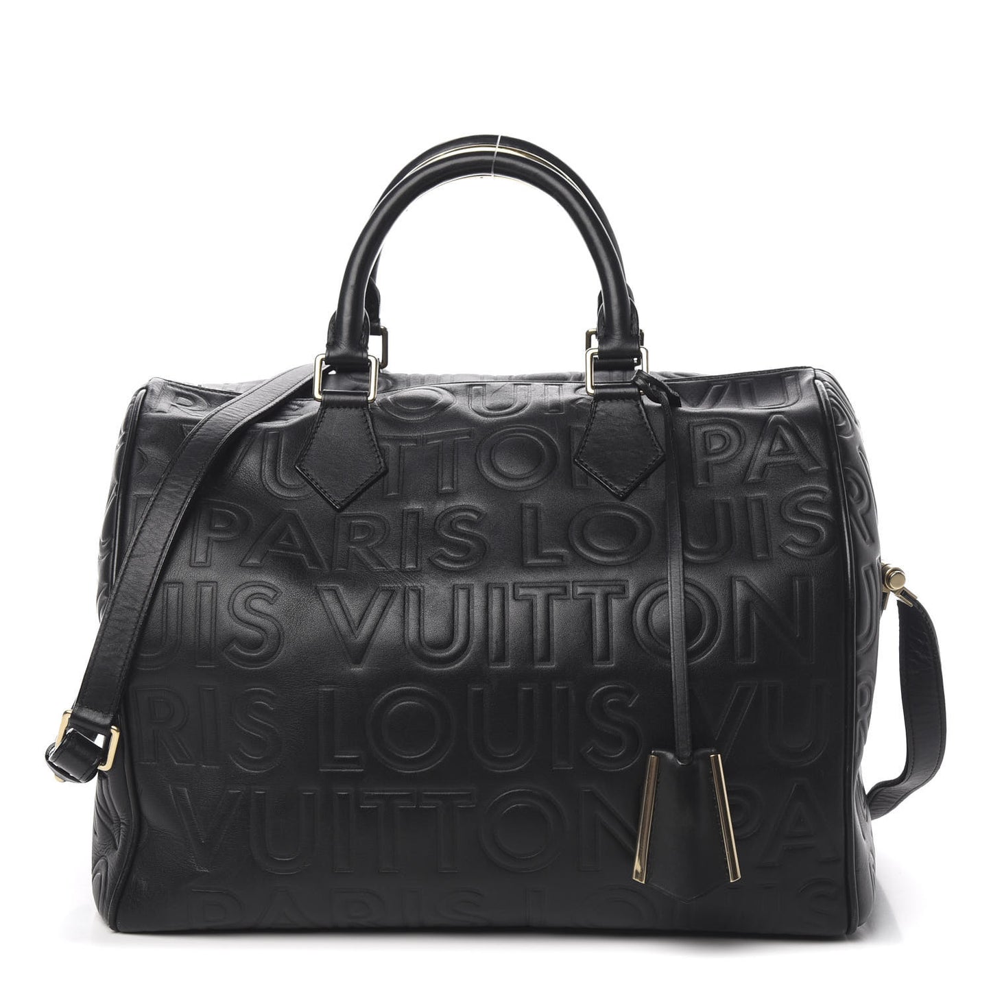Calfskin Embossed Speedy Cube 30 Black