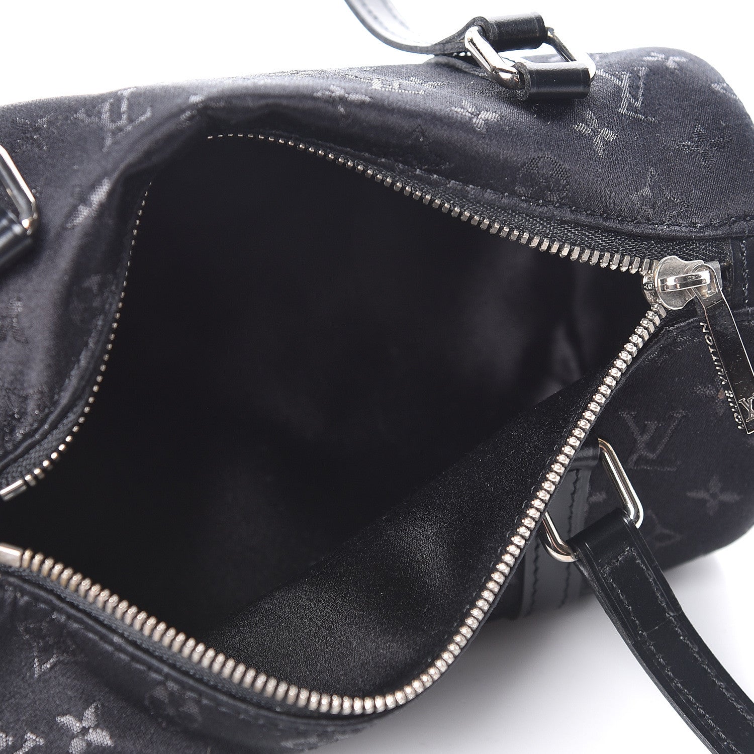 Louis Vuitton Satin Monogram Mini Papillon Black 5 of 10