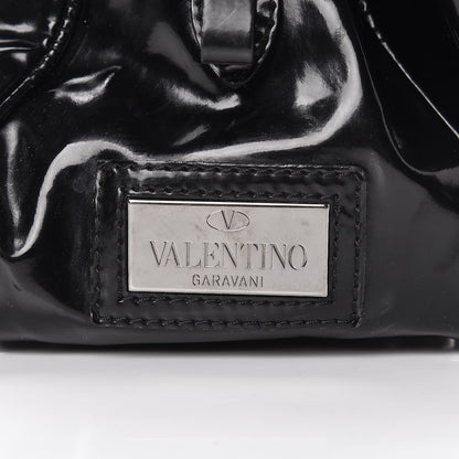 Valentino Garavani Patent Lacca Bow Bowler Tote Black 11 of 11
