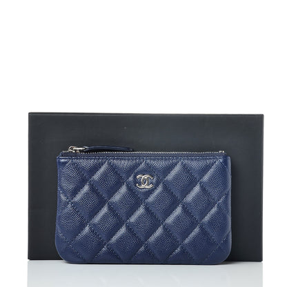 Chanel Caviar Quilted Small Cosmetic Case Navy 8 of 8