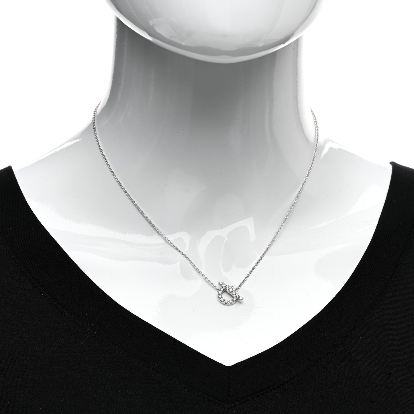 18K White Gold Diamond Finesse Pendant Necklace