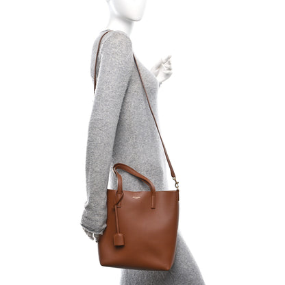 Saint Laurent Calfskin Toy Shopping Tote Dark Tan 2 of 10