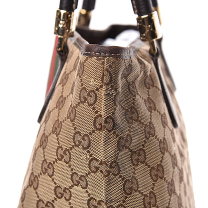 Gucci Monogram Web Tote Brown 9 of 27