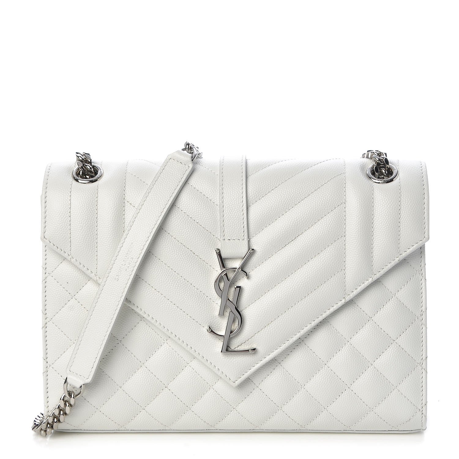 Saint Laurent Grain De Poudre Textured Mixed Matelasse Medium Triquilt Monogram Satchel Porcellana 1 of 9
