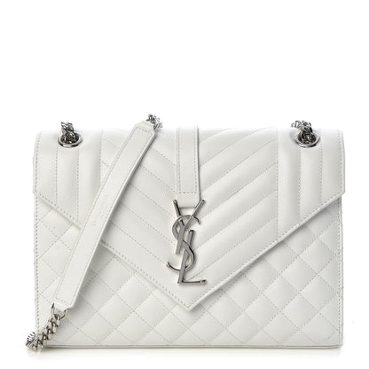 Saint Laurent Grain De Poudre Textured Mixed Matelasse Medium Triquilt Monogram Satchel Porcellana 1 of 9