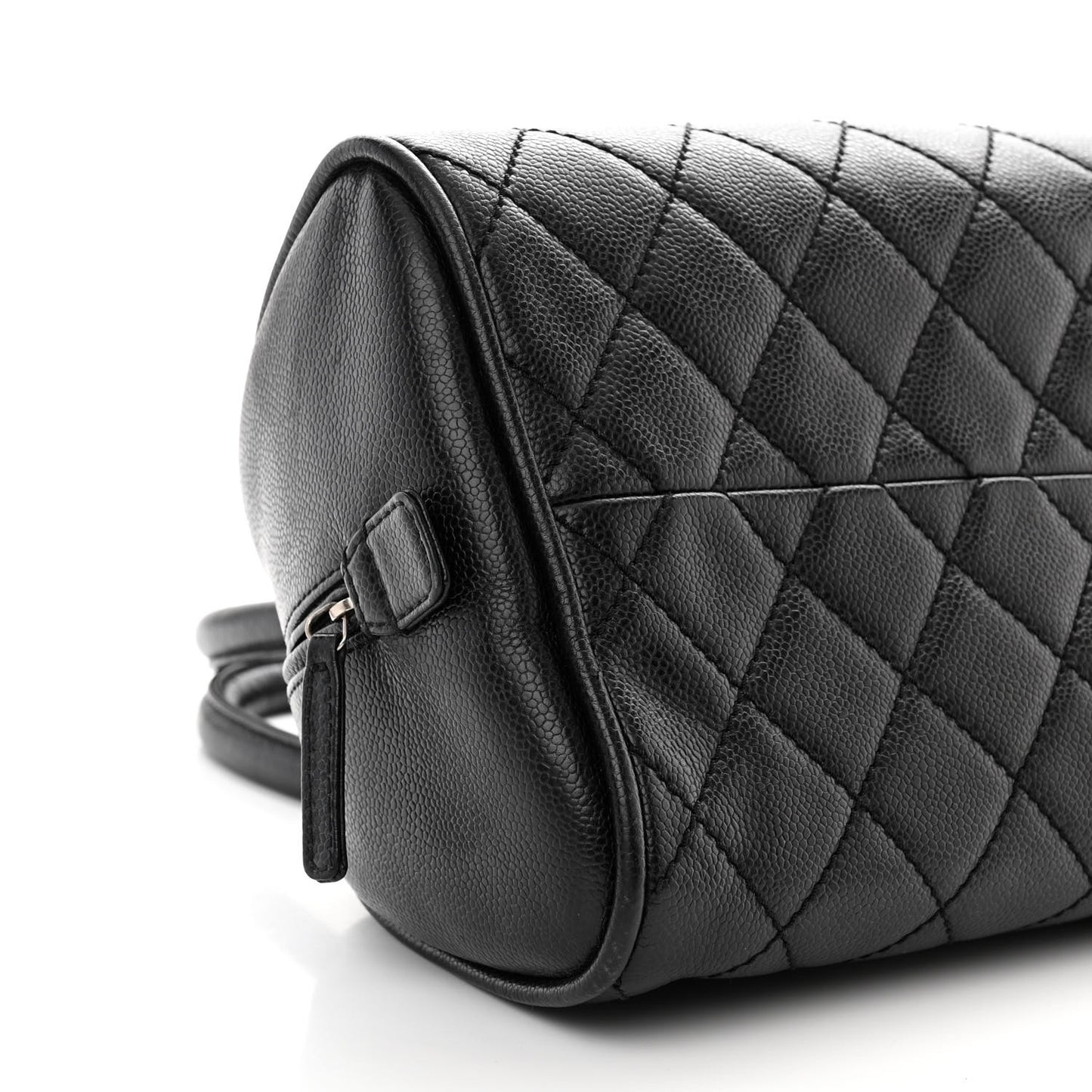 Caviar Quilted Small Bowler Black