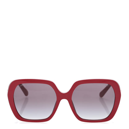 Chanel Acetate Polarized Square CC Heart Sunglasses 5521-A Red 2 of 8