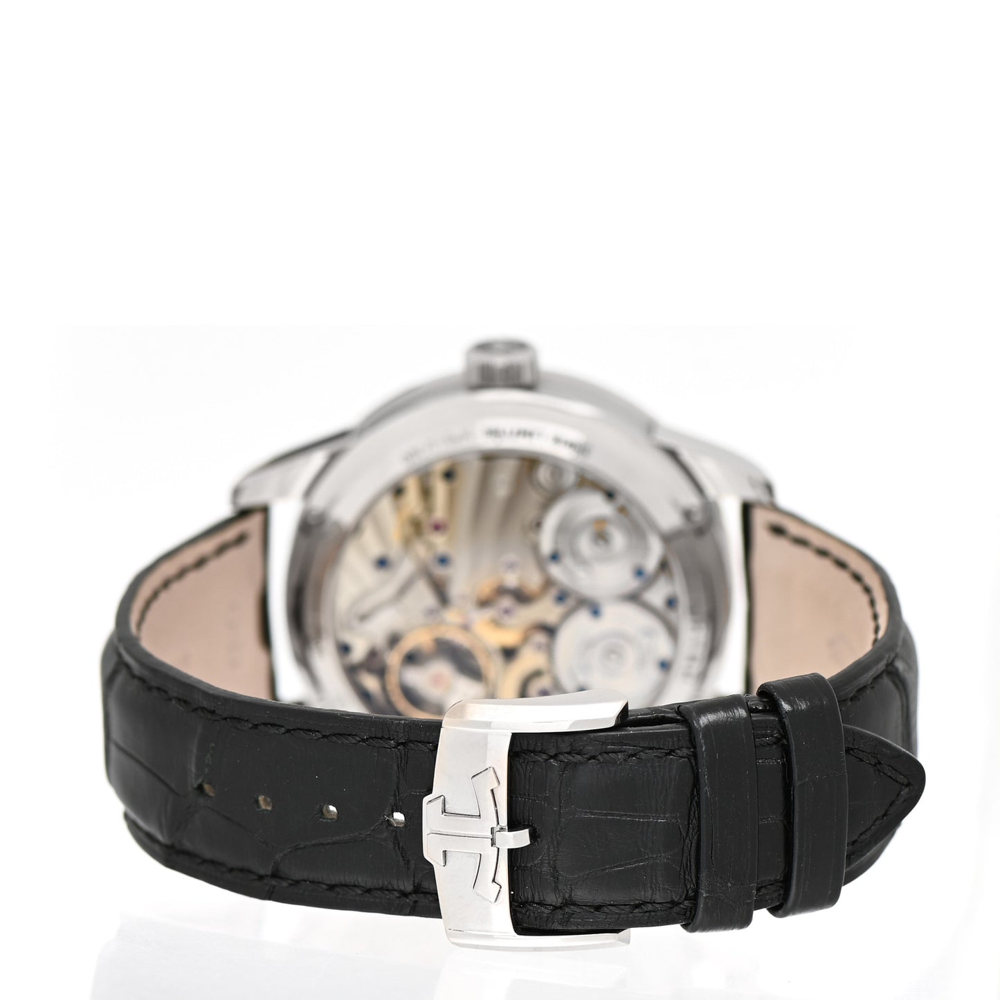 18K White Gold Alligator 41mm Duometre Quantieme Lunaire Manual Winding Watch Q60435E1