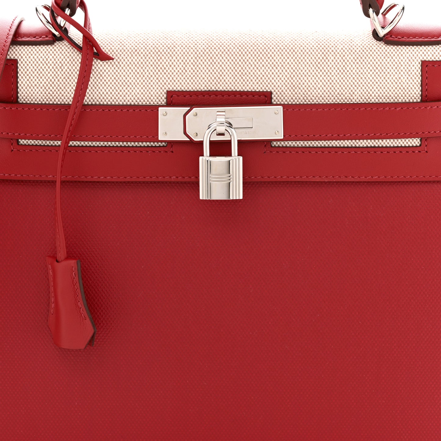 Berline Toile Swift Kelly Sellier 32 Rouge Piment Ecru