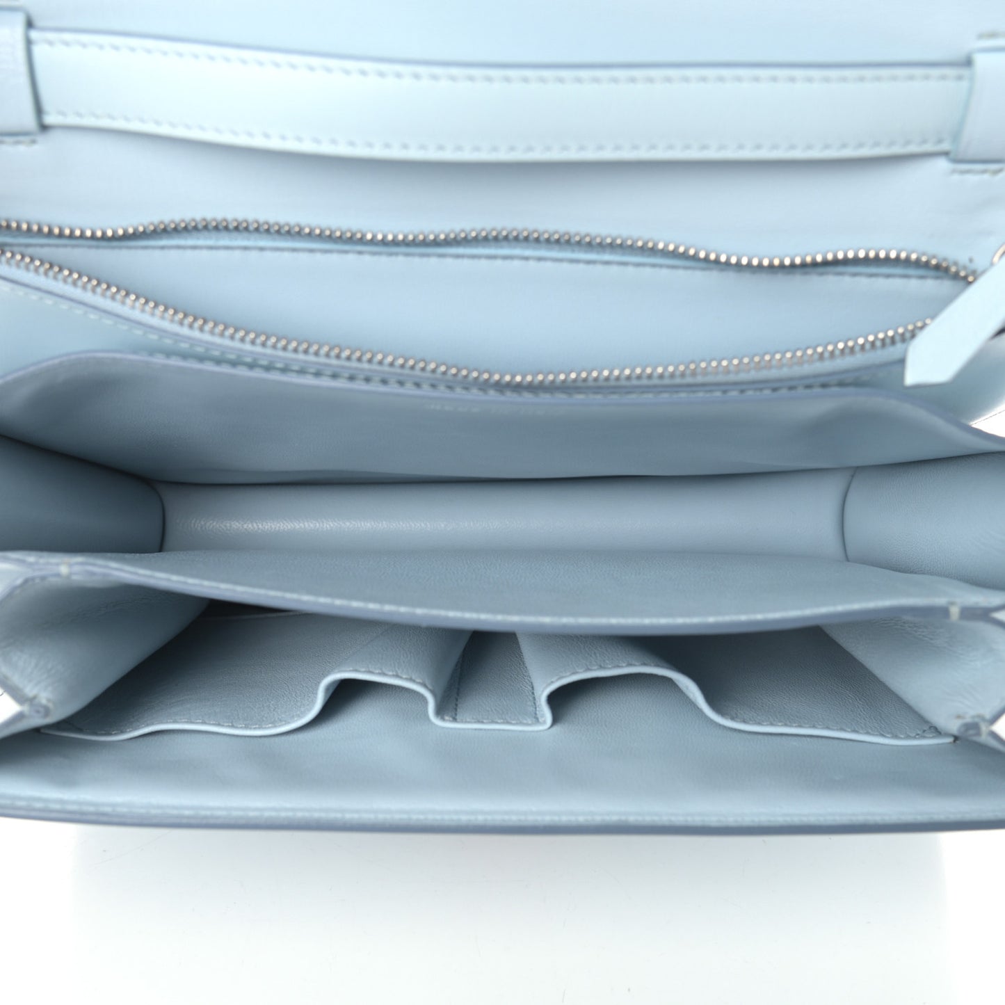 Box Calfskin Medium Classic Box Flap Bag Pale Blue