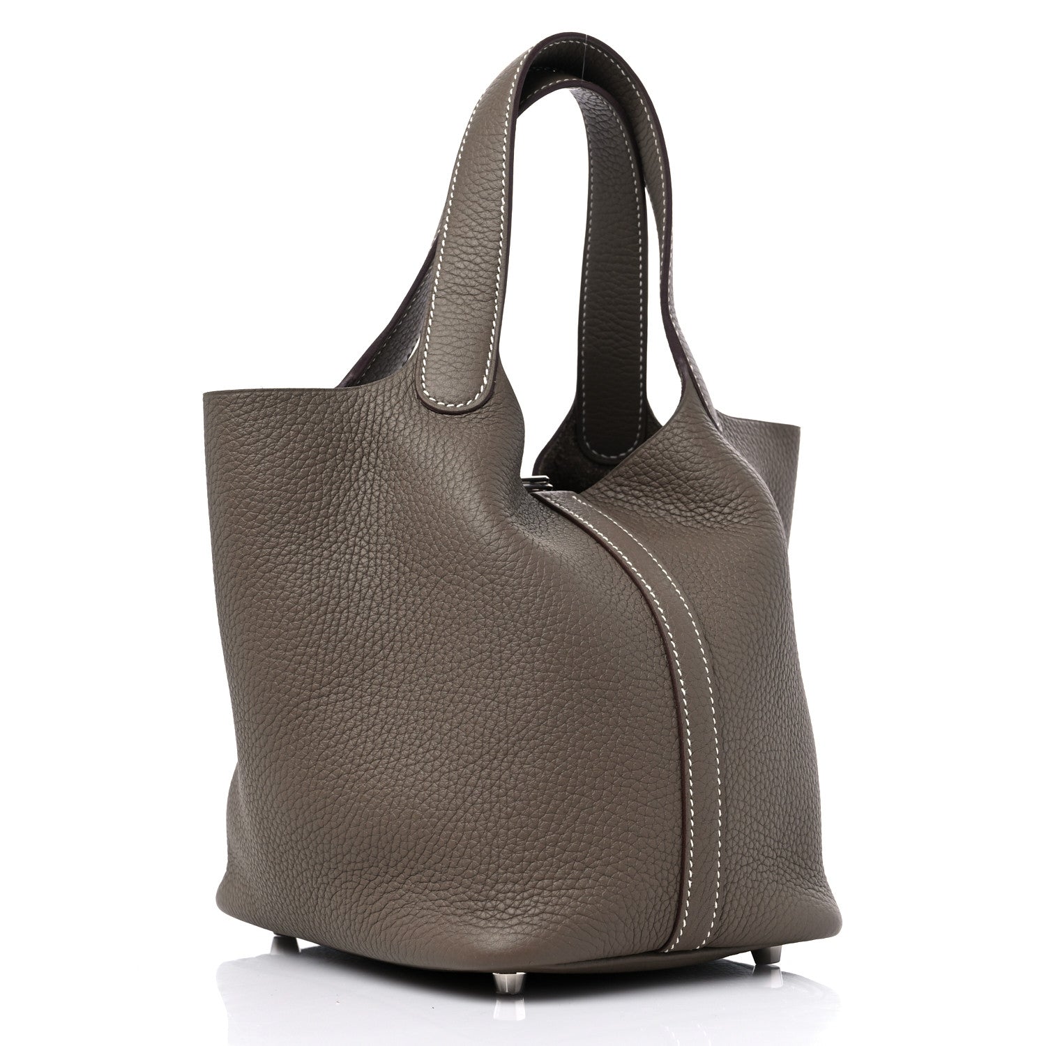 Hermes Taurillon Clemence Picotin Lock 18 PM Etoupe 3 of 8