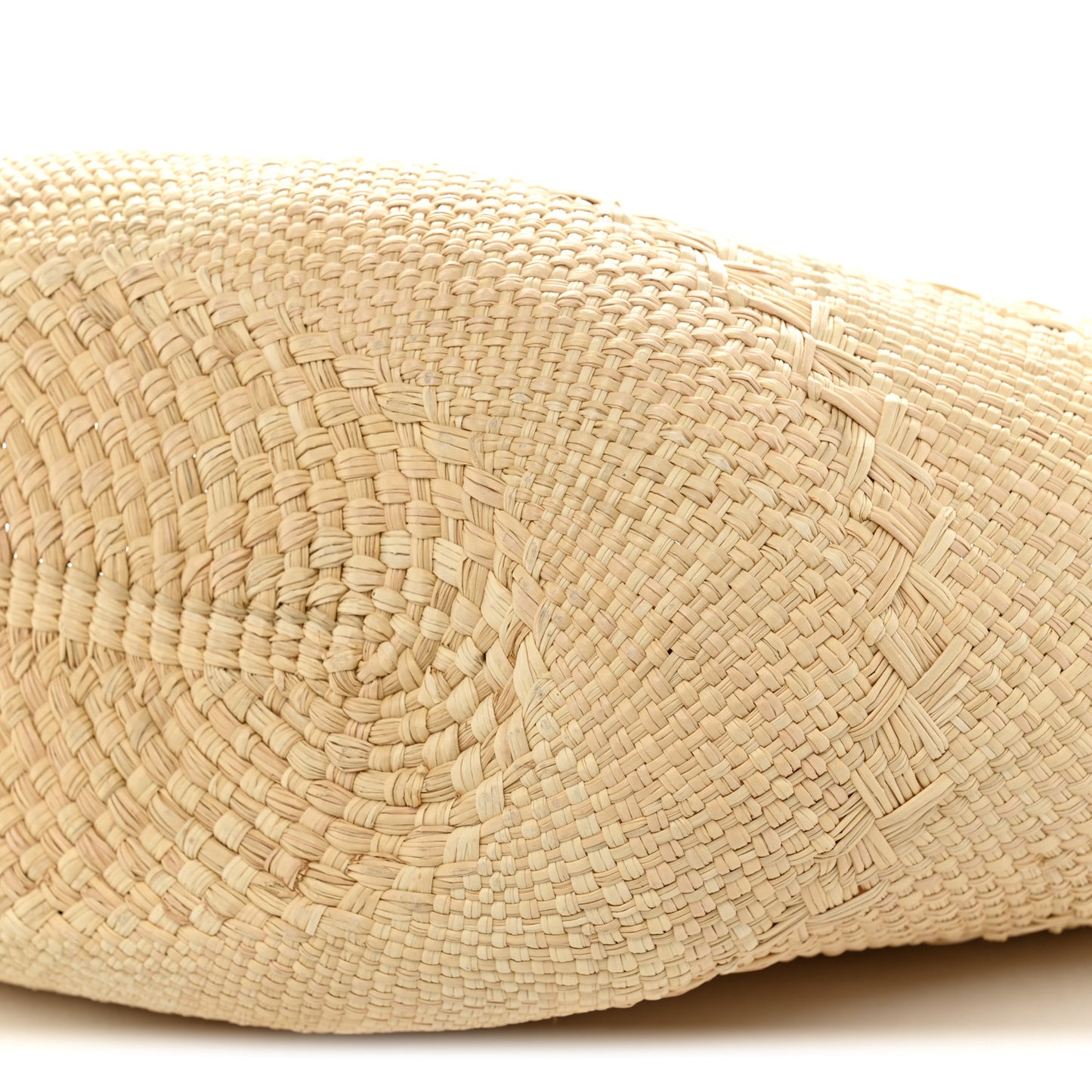 Calfskin Raffia Paulas Ibiza Large Anagram Basket Tote Bag Natural Tan