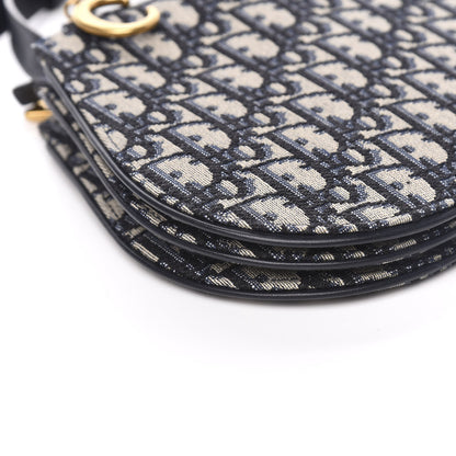 Christian Dior Oblique Saddle Pouch With Strap Navy Blue 9 of 11
