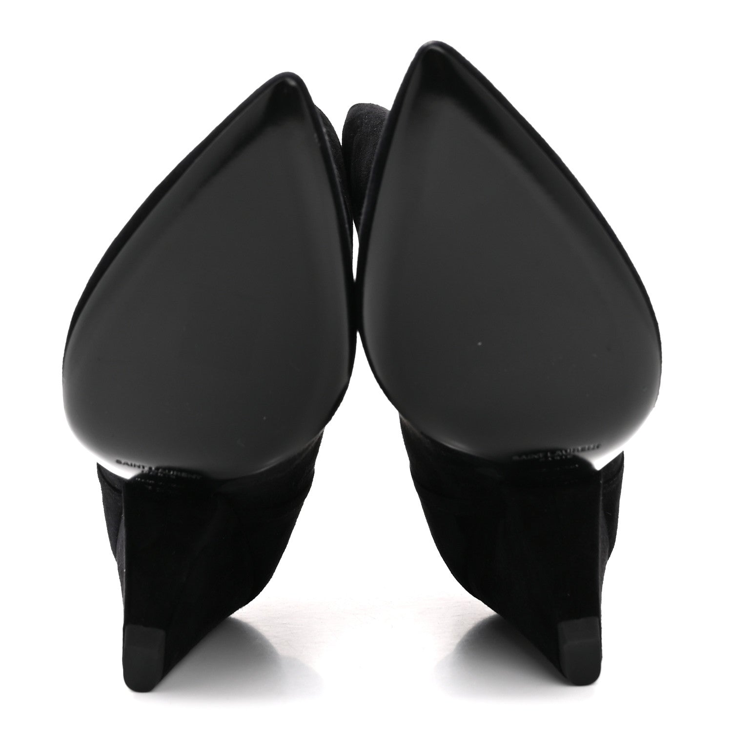 Saint Laurent Kid Scamosciato Niki 85 Wedge Booties 39.5 Black 6 of 10