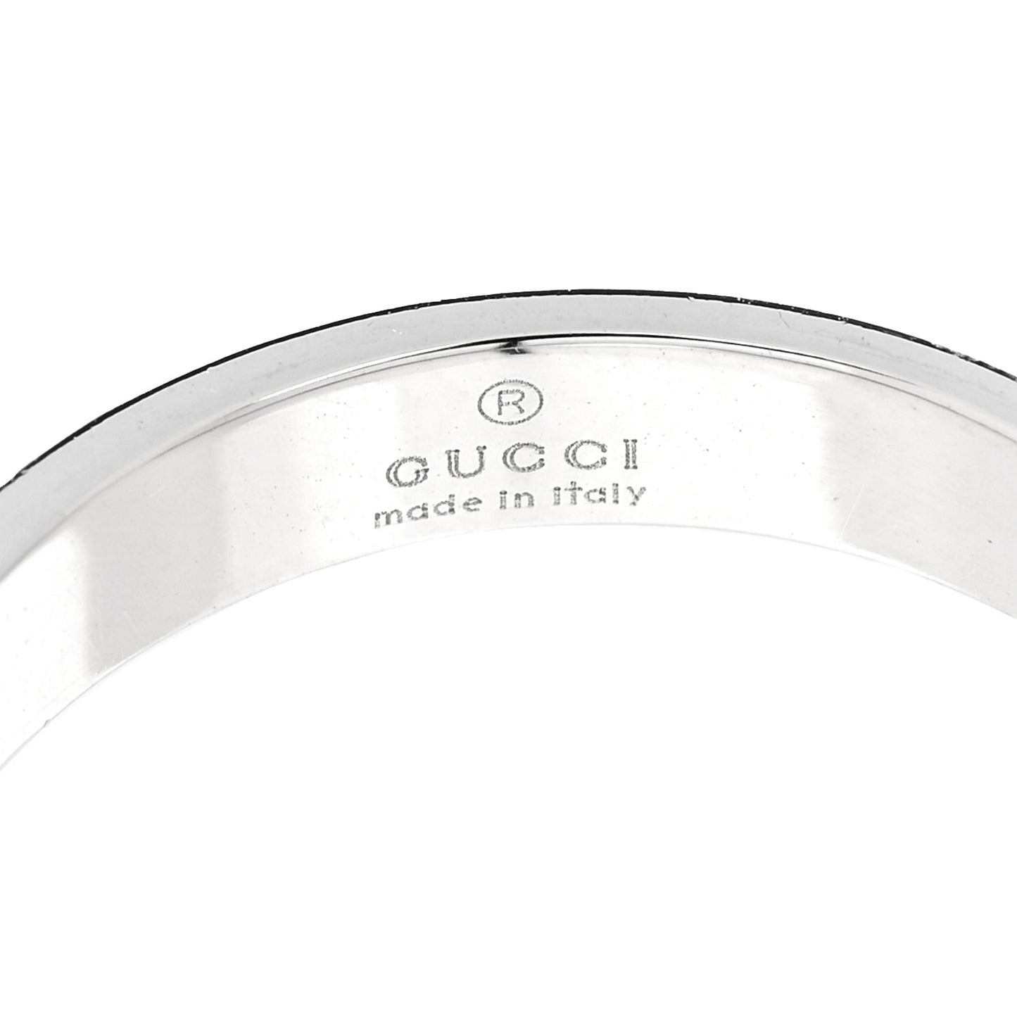 18K White Gold 4mm Icon Thin Band Ring 59 8.75
