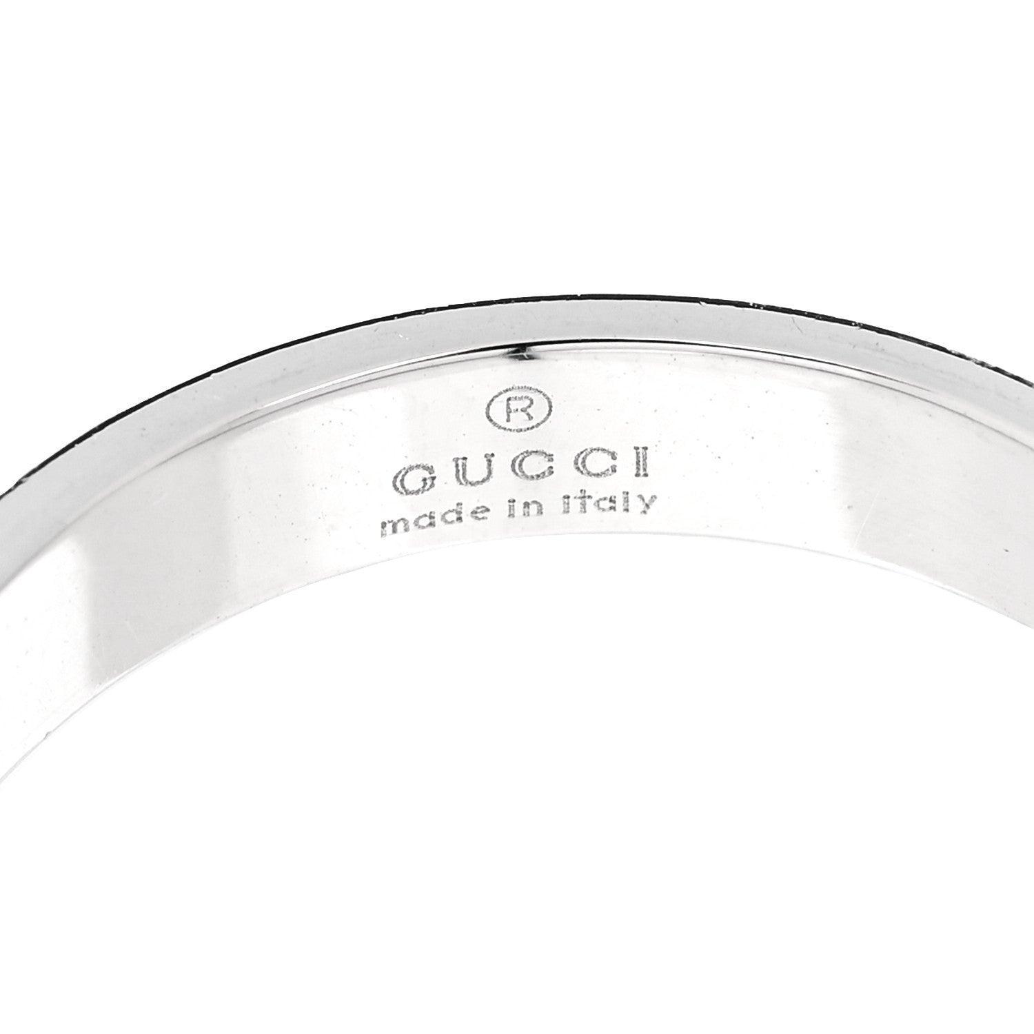 Gucci 18K White Gold 4mm Icon Thin Band Ring 59 8.75 4 of 6