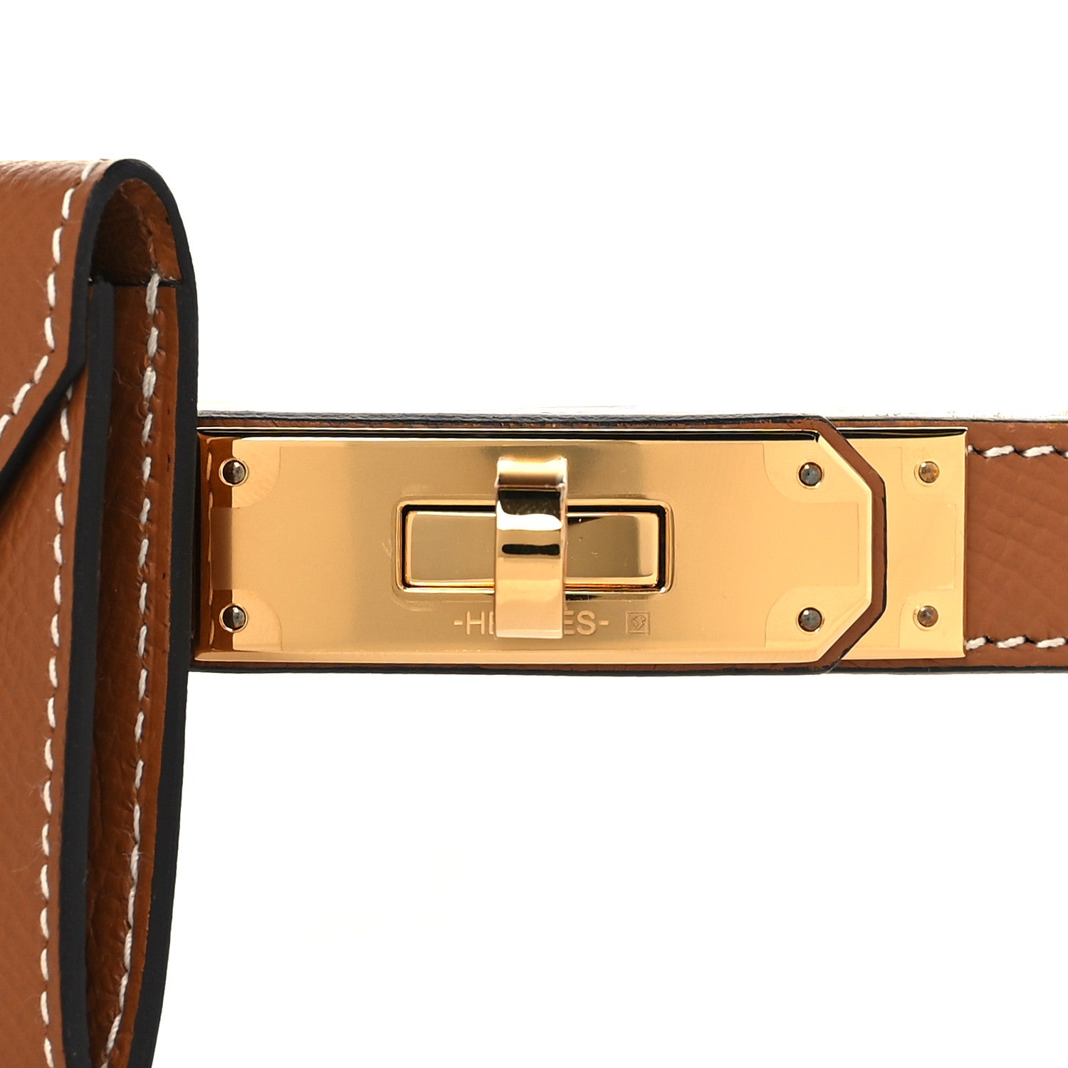 Hermes Epsom Kelly Pocket Belt Gold 2 of 6