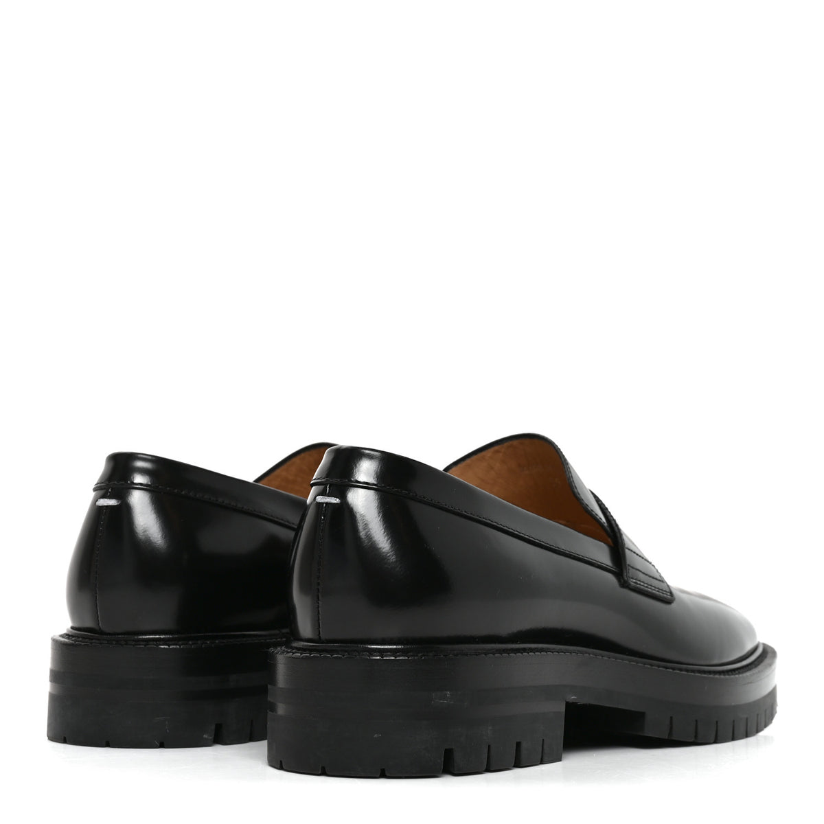 Brushed Calfskin Tabi Mens Loafers 39 Black