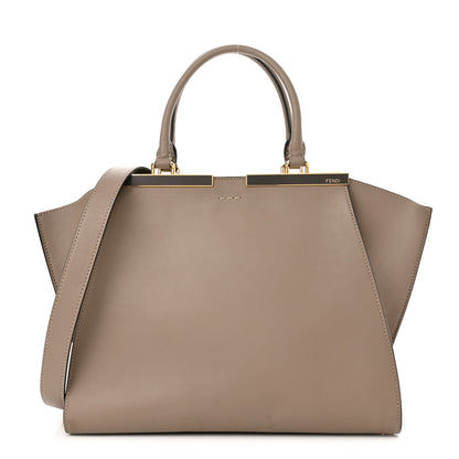 Fendi Vitello Dolce Shiny Nappa Petite 3Jours Tote Tortora Emerald 1 of 13