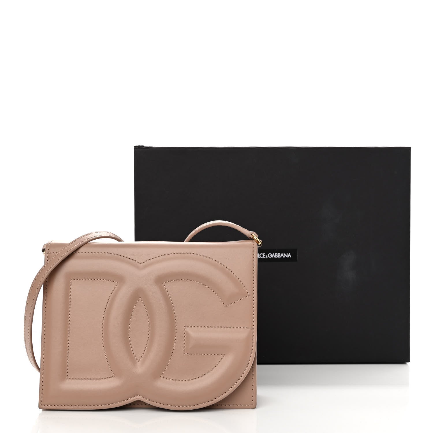 Dolce & Gabbana Calfskin DG Logo Flap Crossbody Bag Cipria 20 of 20