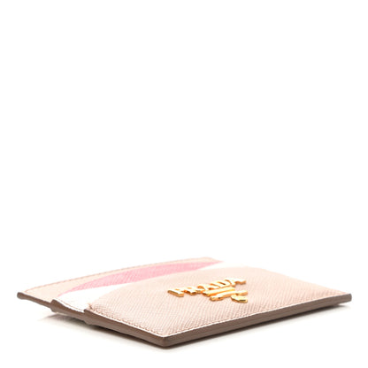 Prada Saffiano Card Holder Powder Pink Fiery Red 4 of 8