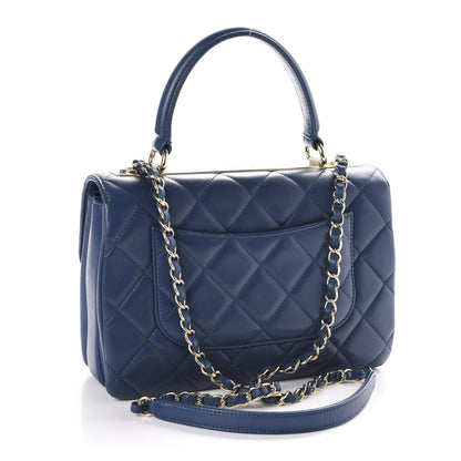 Chanel Lambskin Quilted Small Trendy CC Flap Dual Handle Bag Blue 3 of 10
